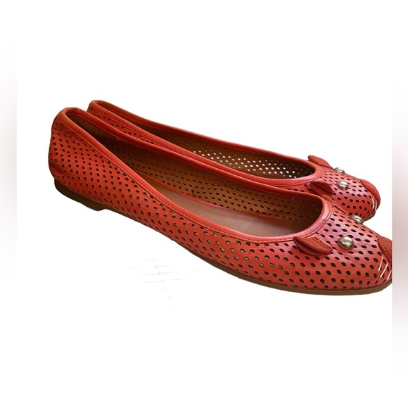 Marc Jacobs Orange Leather Kitty Cat loafers Marc Jacobs Ballet Flats CAT shoes - Picture 5 of 8